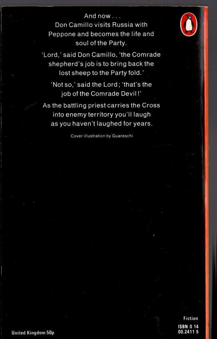 Giovanni Guareschi  COMRADE DON CAMILLO magnified rear book cover image