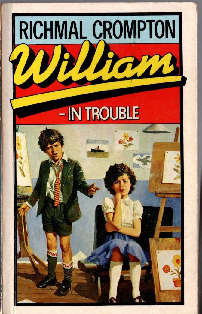 Richmal Crompton  WILLIAM IN TROUBLE front book cover image