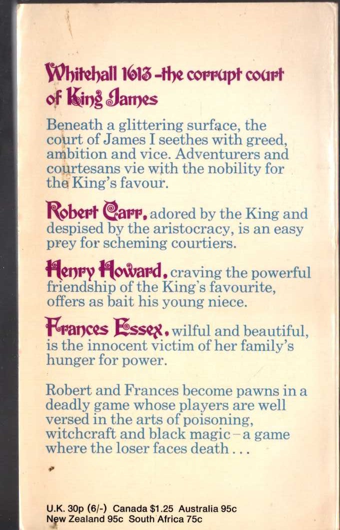 Marjorie Bowen  THE KING'S FAVOURITE magnified rear book cover image