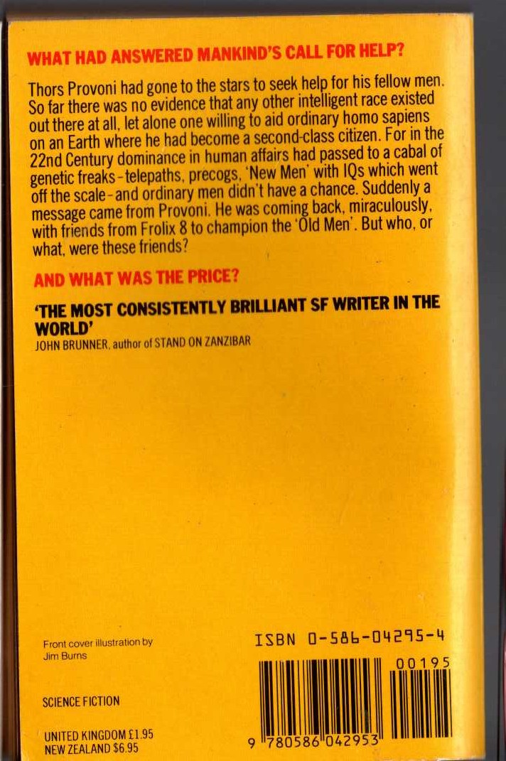 Philip K. Dick  OUR FRIENDS FROM FROLIX 8 magnified rear book cover image