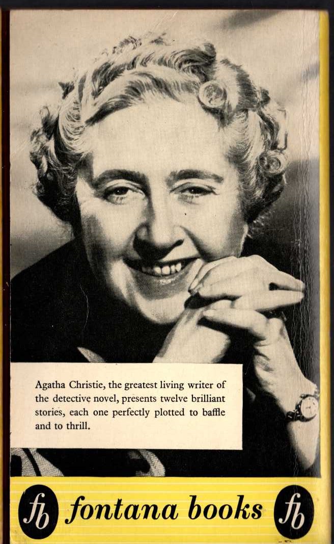 Agatha Christie  THE LISTERDALE MYSTERY magnified rear book cover image
