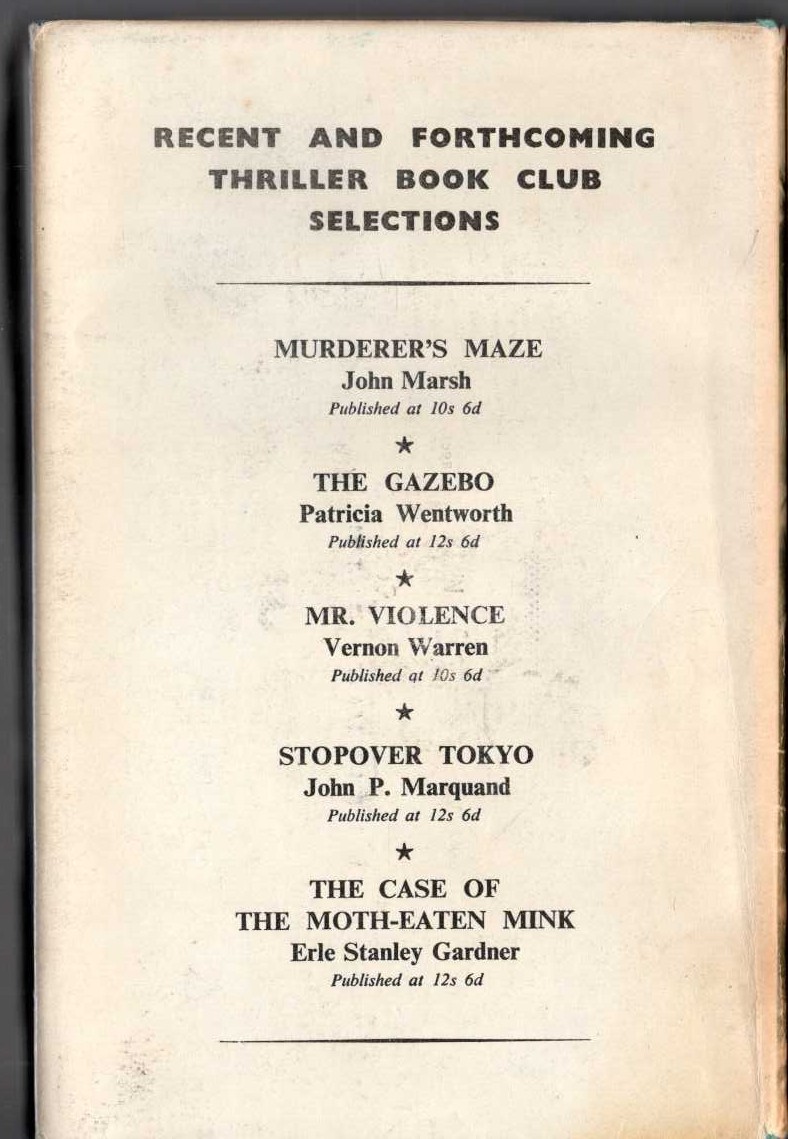 THE CASE OF THE ANGRY MOURNER magnified rear book cover image