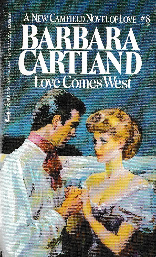 Barbara Cartland  LOVE COMES WEST front book cover image