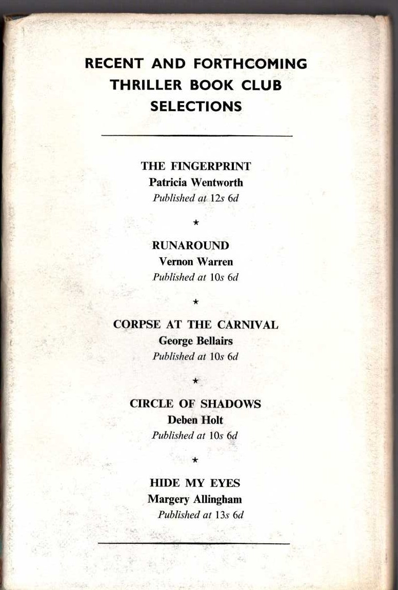 THE CASE OF THE GRINNING GORILLA magnified rear book cover image