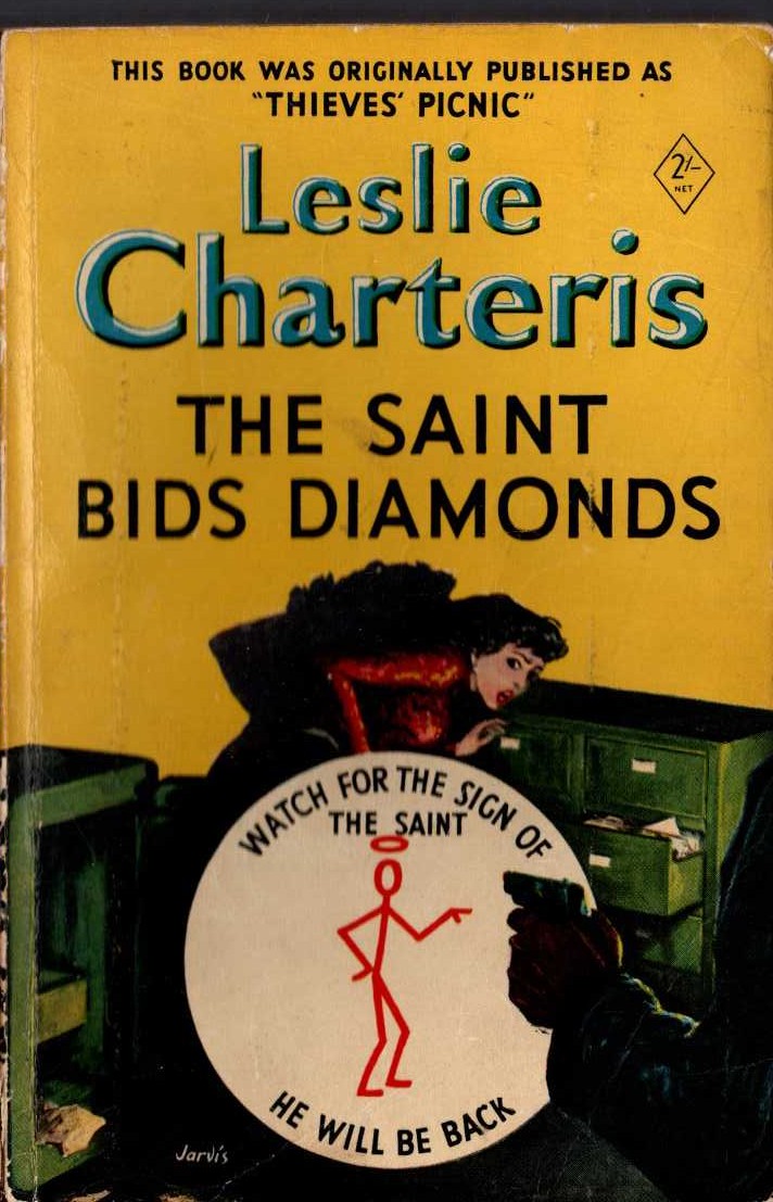 Leslie Charteris  THE SAINT BIDS DIAMONDS front book cover image