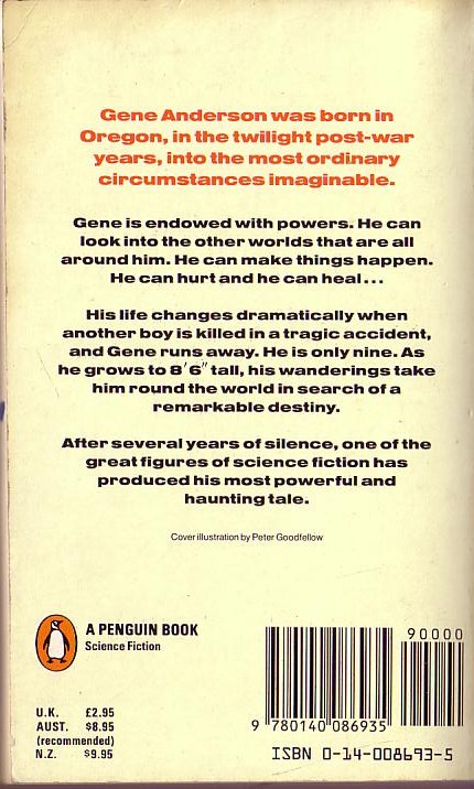 Damon Knight  THE MAN IN THE TREE magnified rear book cover image