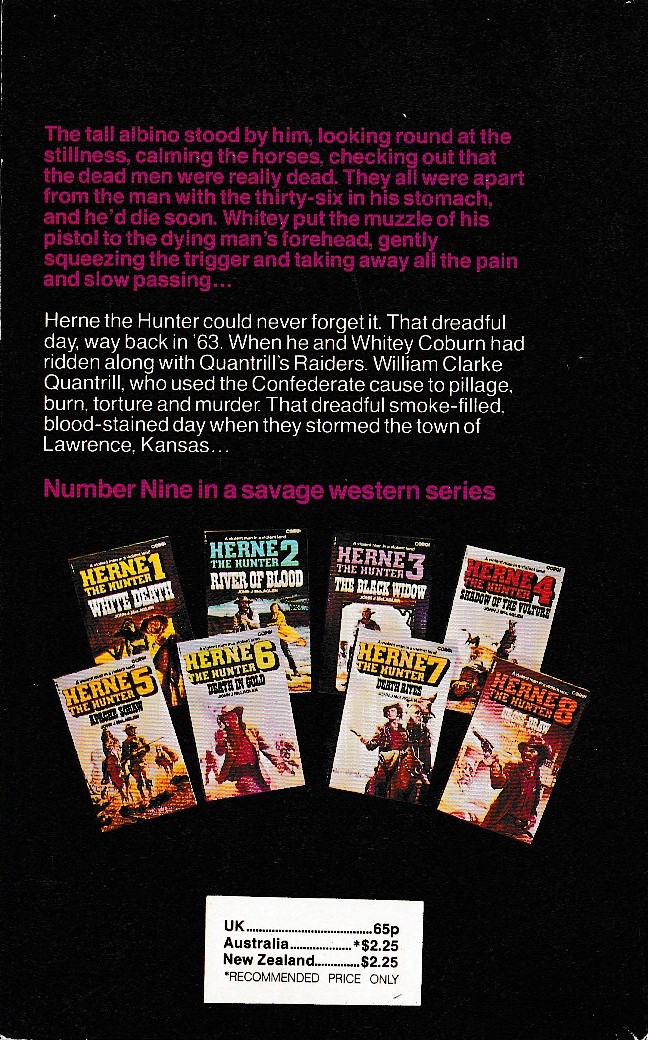 John McLaglen  HERNE THE HUNTER 9: MASSACRE! magnified rear book cover image
