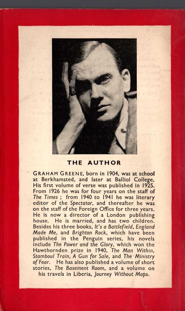 Graham Greene  THE LAWLESS ROAD magnified rear book cover image
