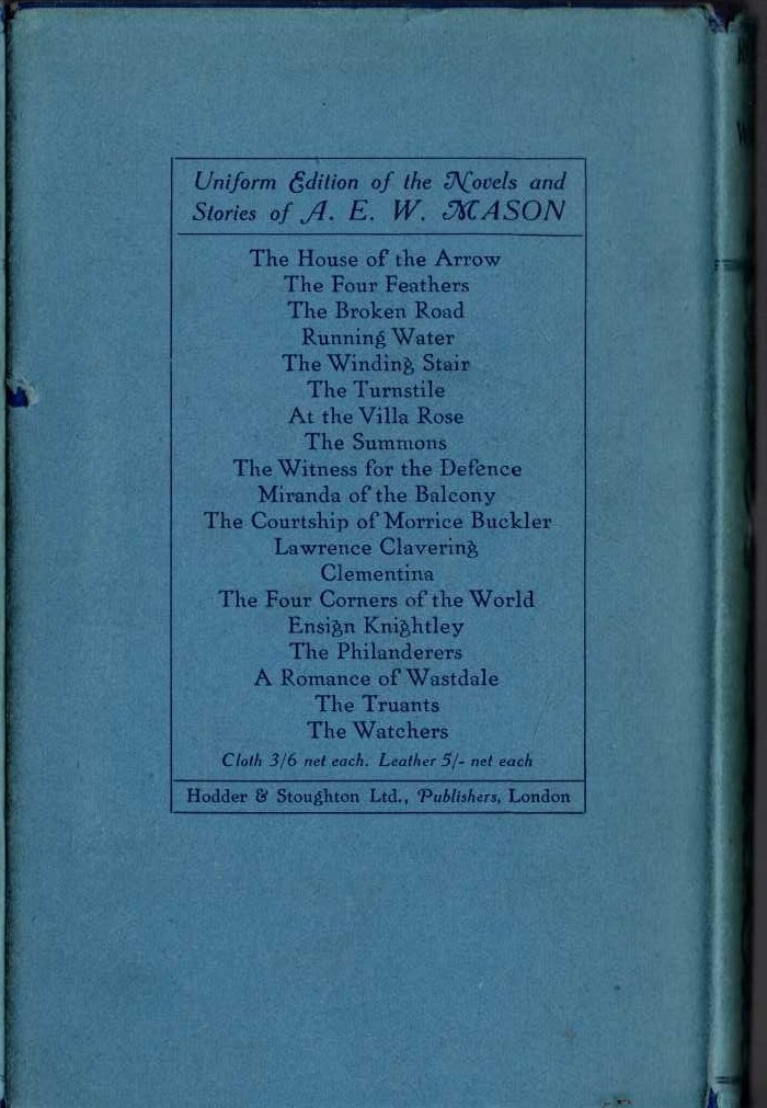 ROMANCE OF WASTDALE magnified rear book cover image