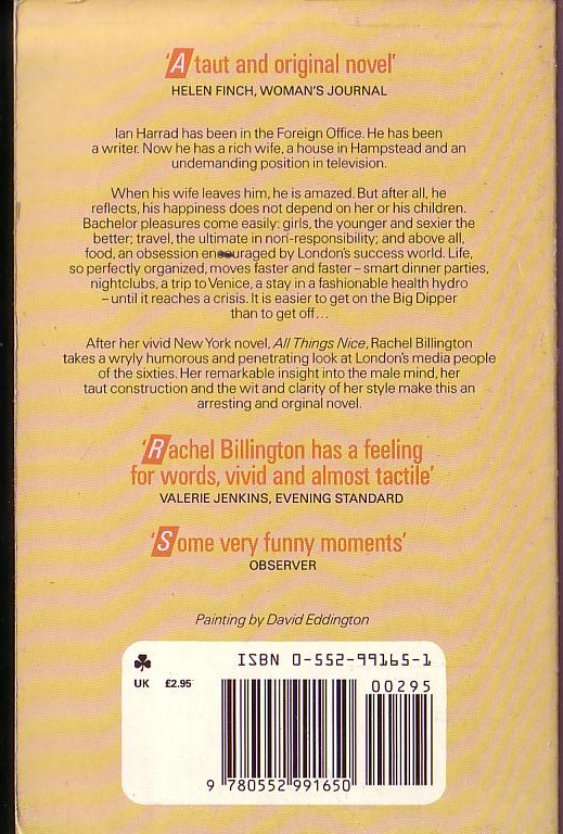 Rachel Billington  THE BIG DIPPER magnified rear book cover image
