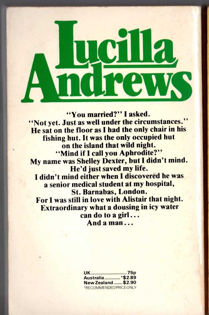 Lucilla Andrews  THE YOUNG DOCTORS DOWNSTAIRS magnified rear book cover image