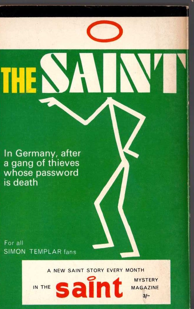 Leslie Charteris  THE SAINT'S GETAWAY magnified rear book cover image