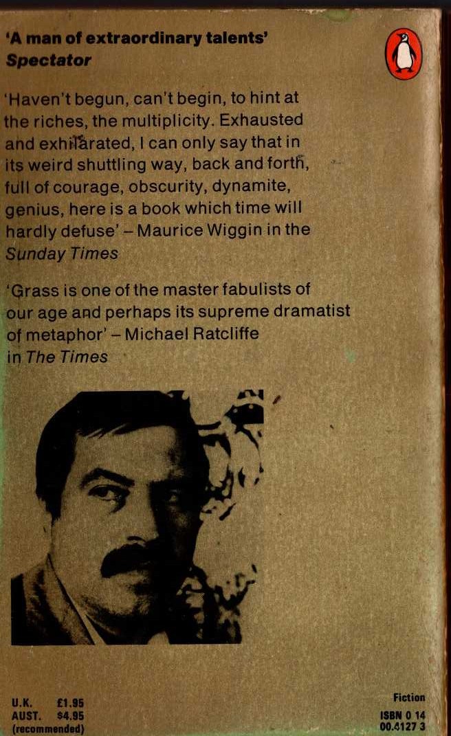 Gunter Grass  FROM THE DIARY OF A SNAIL magnified rear book cover image