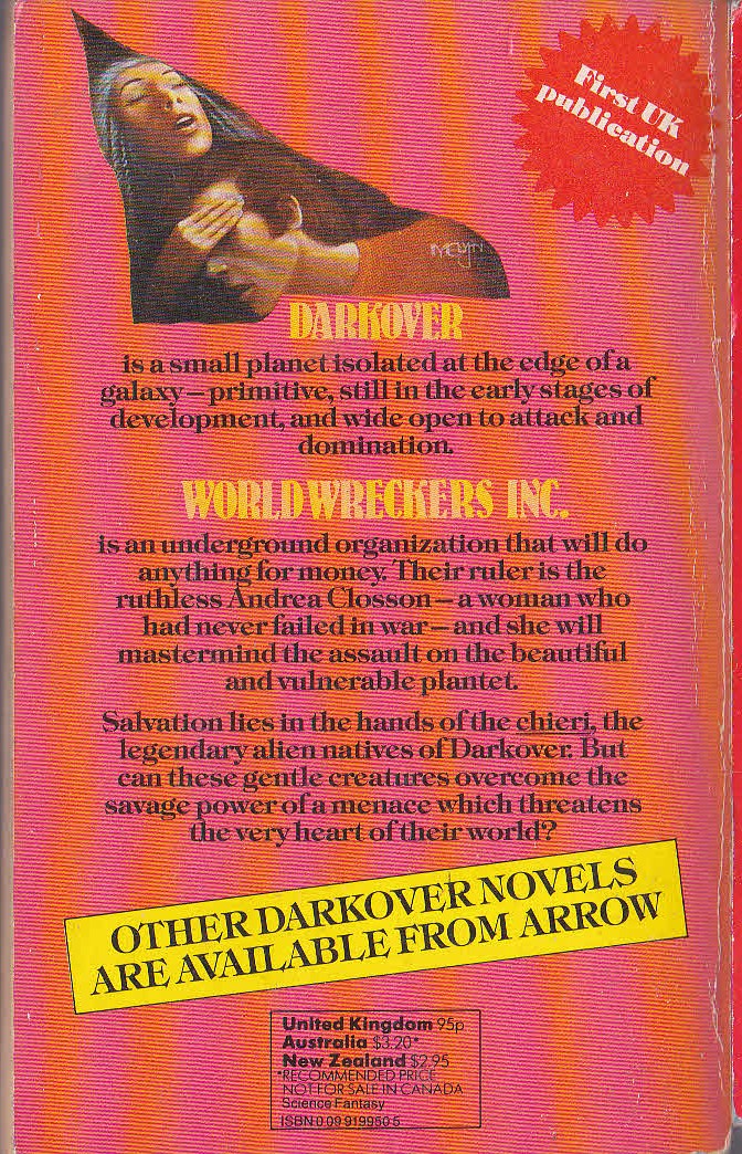 Marion Zimmer Bradley  THE WORLD WRECKERS magnified rear book cover image