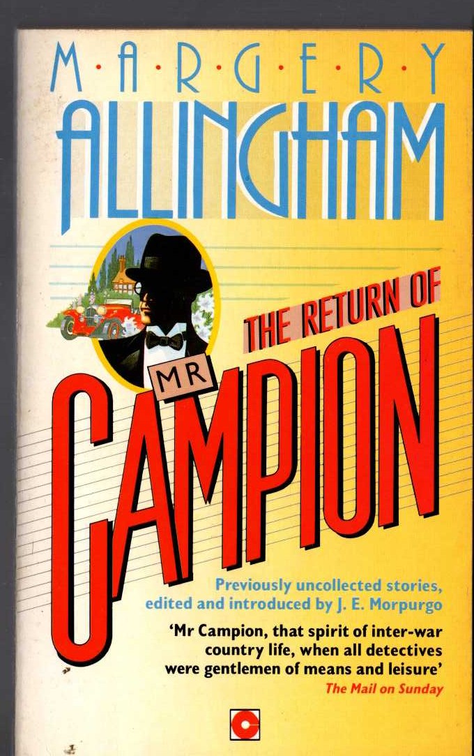 Margery Allingham  THE RETURN OF MR CAMPION front book cover image