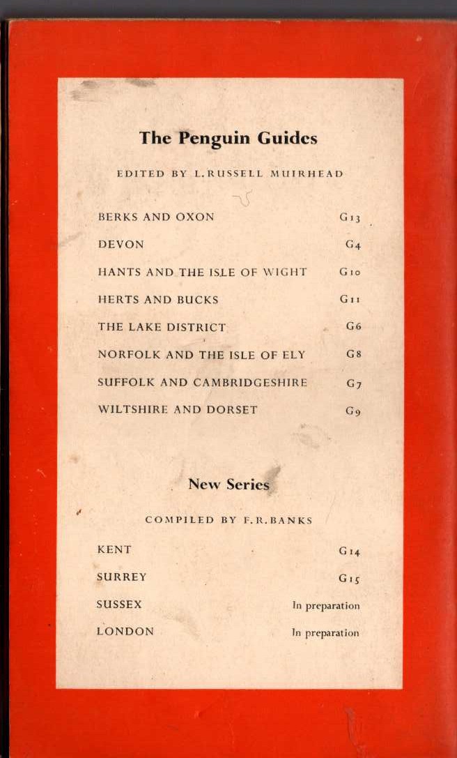 F.R. Banks (compiles) THE PENGUIN GUIDES: SURREY magnified rear book cover image