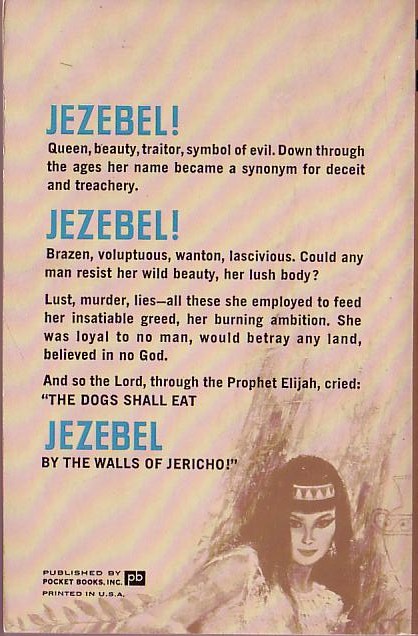 Frank G. Slaughter  THE CURSE OF JEZEBEL magnified rear book cover image