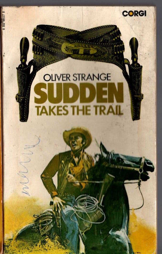 Oliver Strange  SUDDEN TAKES THE TRAIL front book cover image
