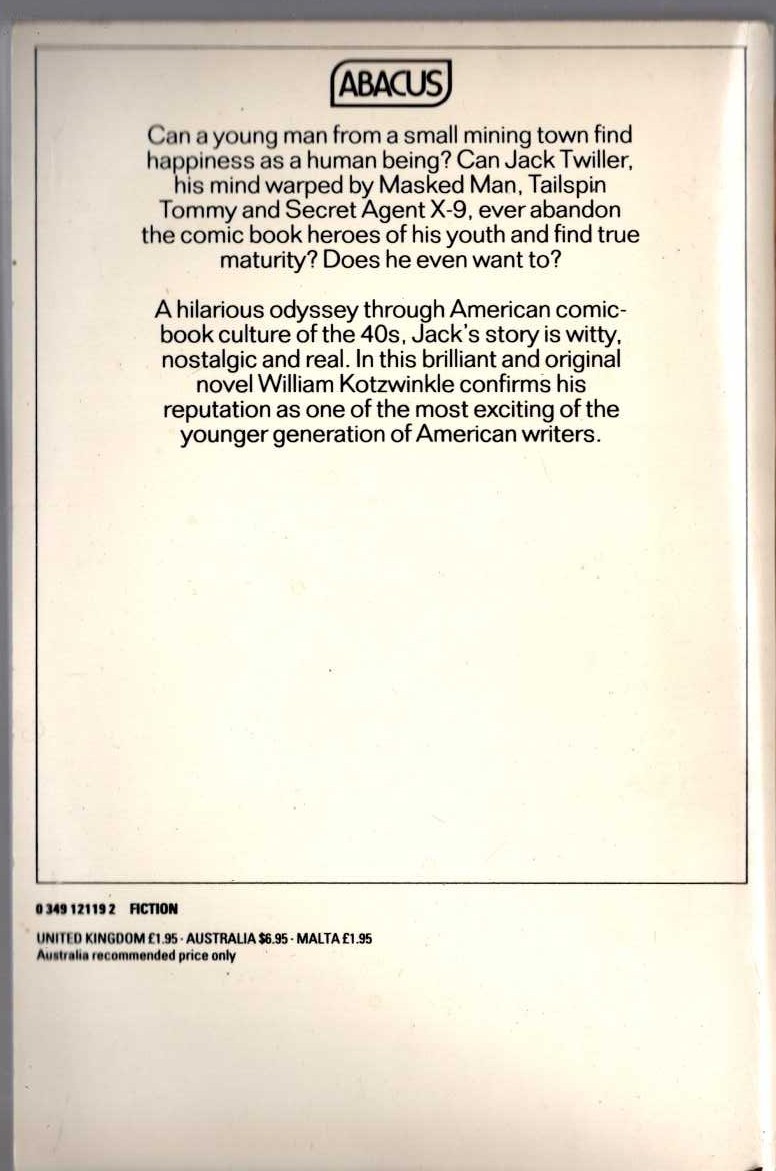 William Kotzwinkle  JACK IN THE BOX magnified rear book cover image