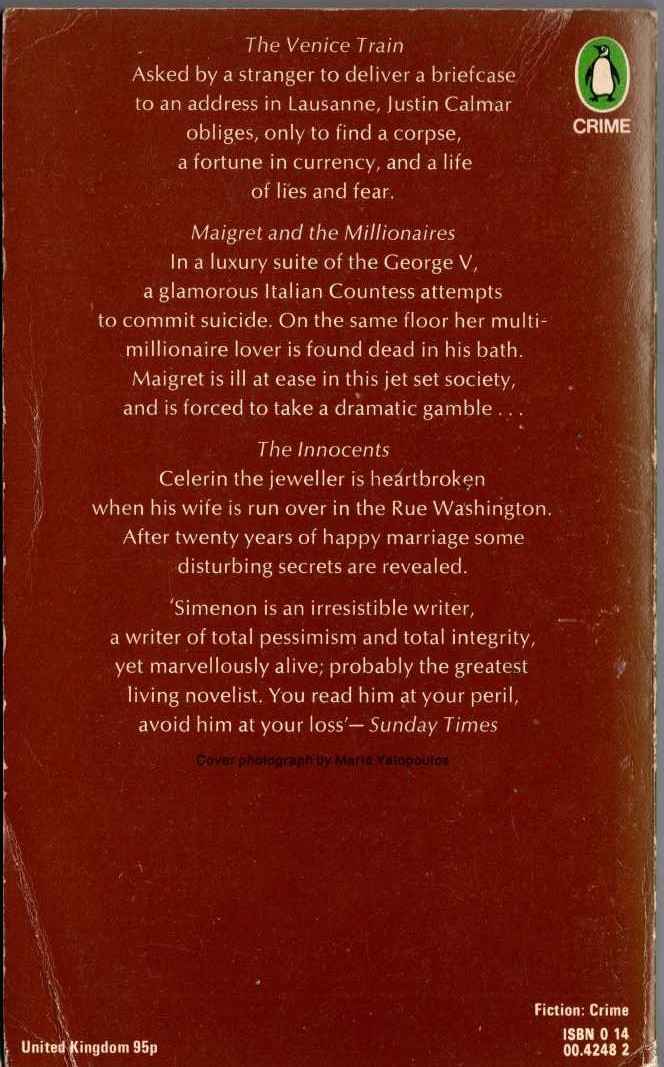 Damon Knight
 .OFF CENTER/ THE RITHIAN TERROR<BR>
 . .Ace (US) 1965 rear cover image