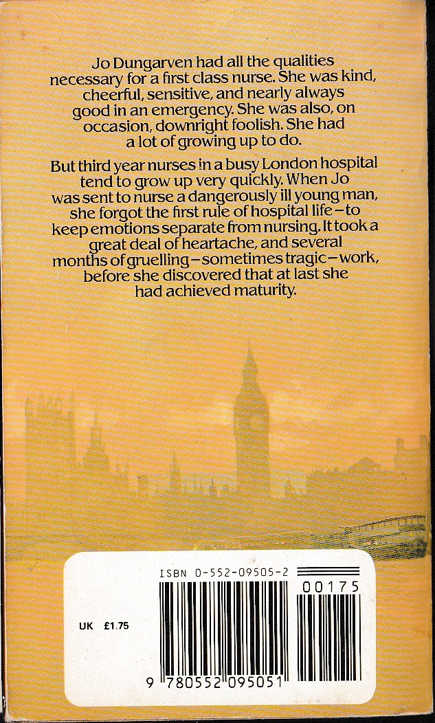 Lucilla Andrews  HOSPITAL CIRCLES magnified rear book cover image