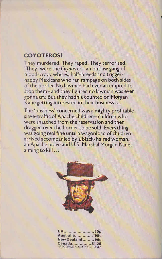 Louis Masterson  COYOTEROS! magnified rear book cover image