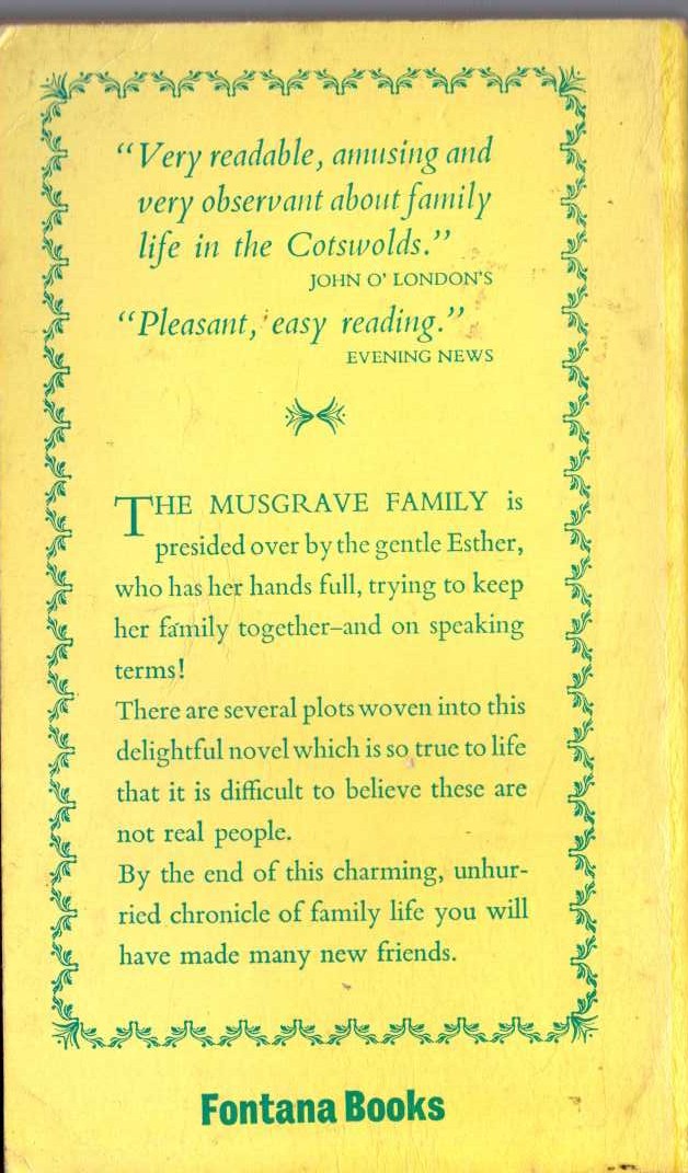D.E. Stevenson  THE MUSGRAVES magnified rear book cover image