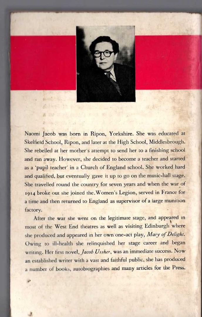 Naomi Jacob  BARREN METAL magnified rear book cover image