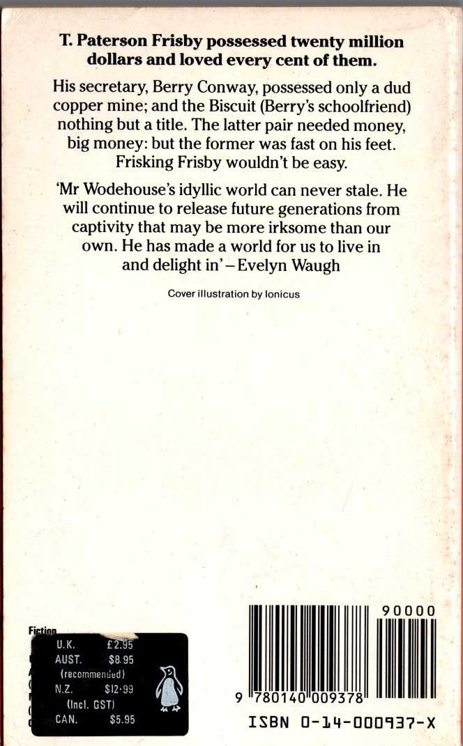 P.G. Wodehouse  BIG MONEY magnified rear book cover image