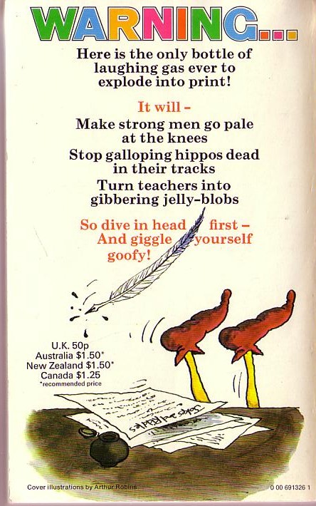 Jonathan Clements  THE 2nd ARMADA BOOK OF JOKES & RIDDLES magnified rear book cover image