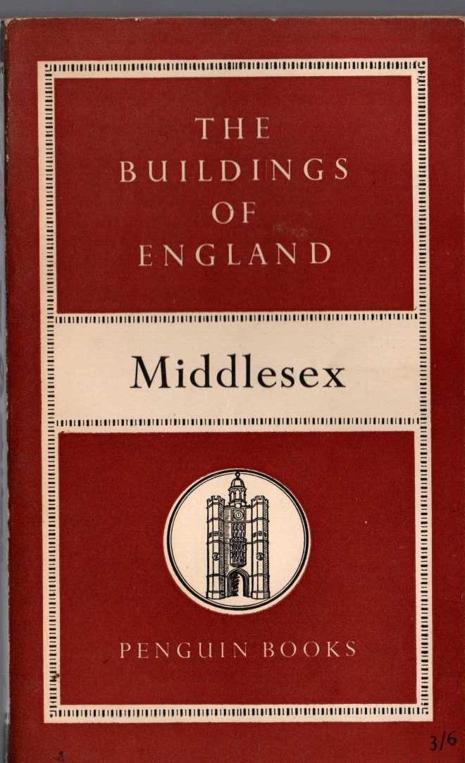 Nikolaus Pevsner  MIDDLESEX (Buildings of England) front book cover image