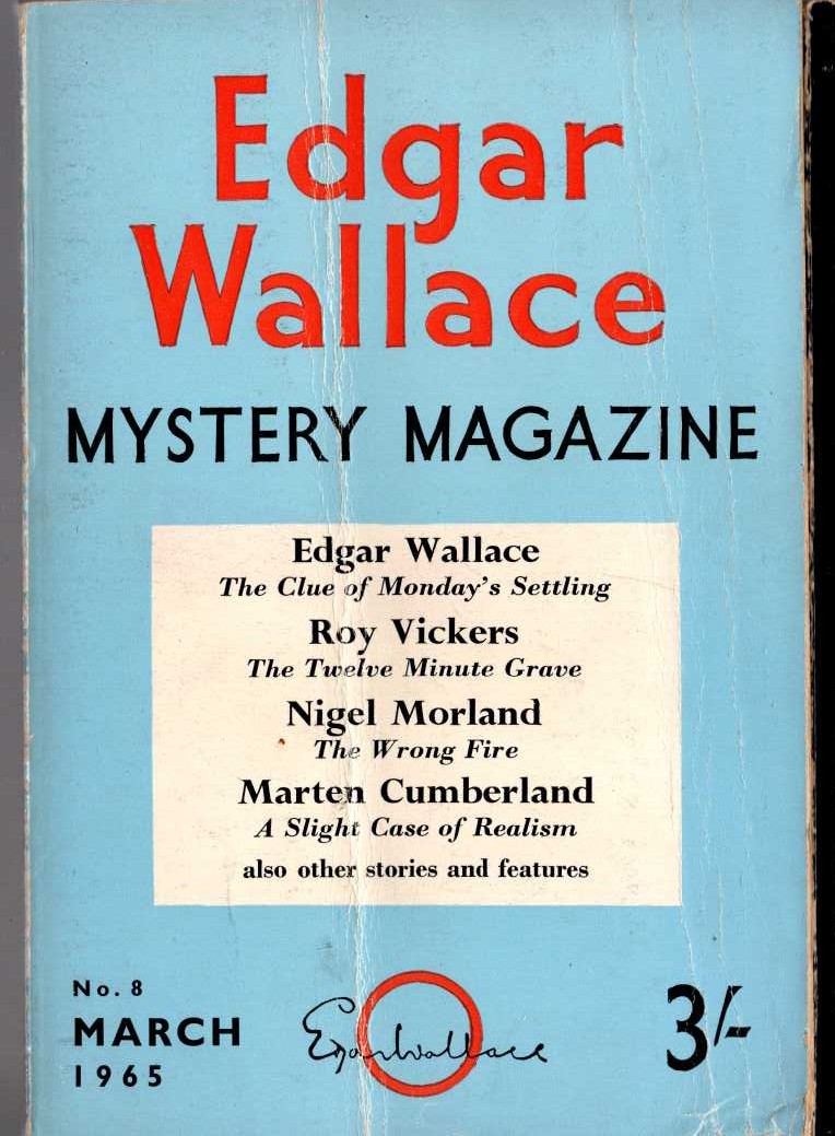 Various   EDGAR WALLACE MYSTERY MAGAZINE. No.8 March 1965 front book cover image