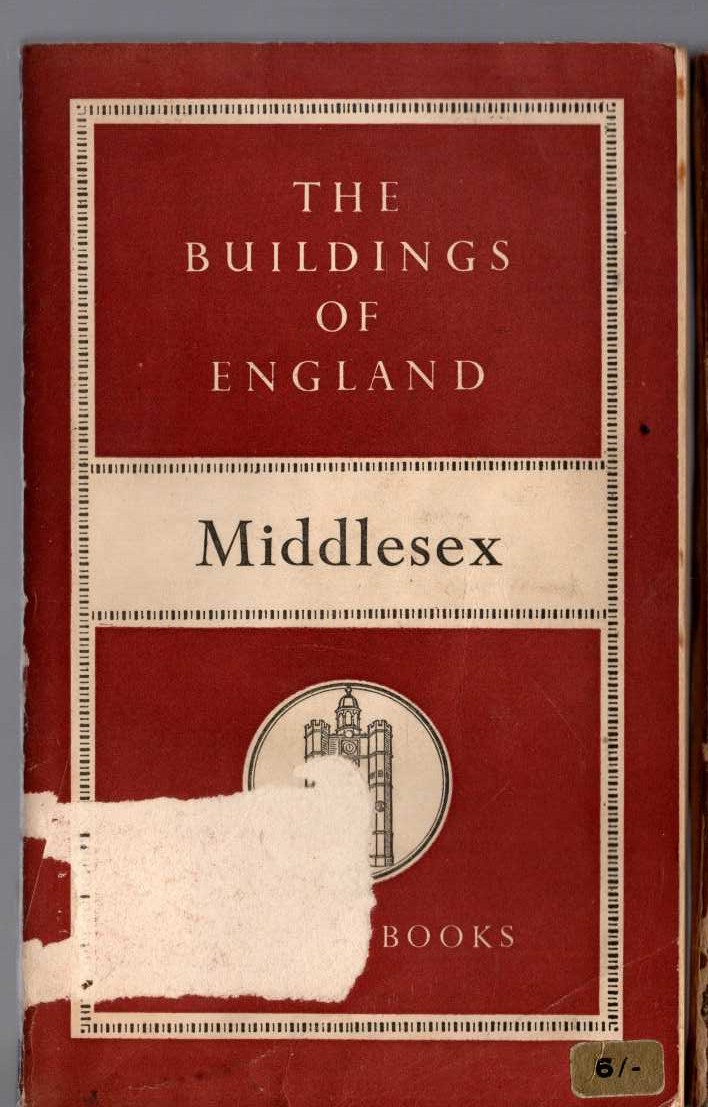 Nikolaus Pevsner  MIDDLESEX (Buildings of England) front book cover image
