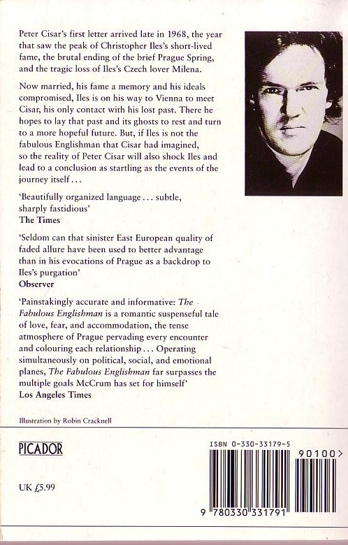 Robert McCrum  THE FABULOUS ENGLISHMAN magnified rear book cover image