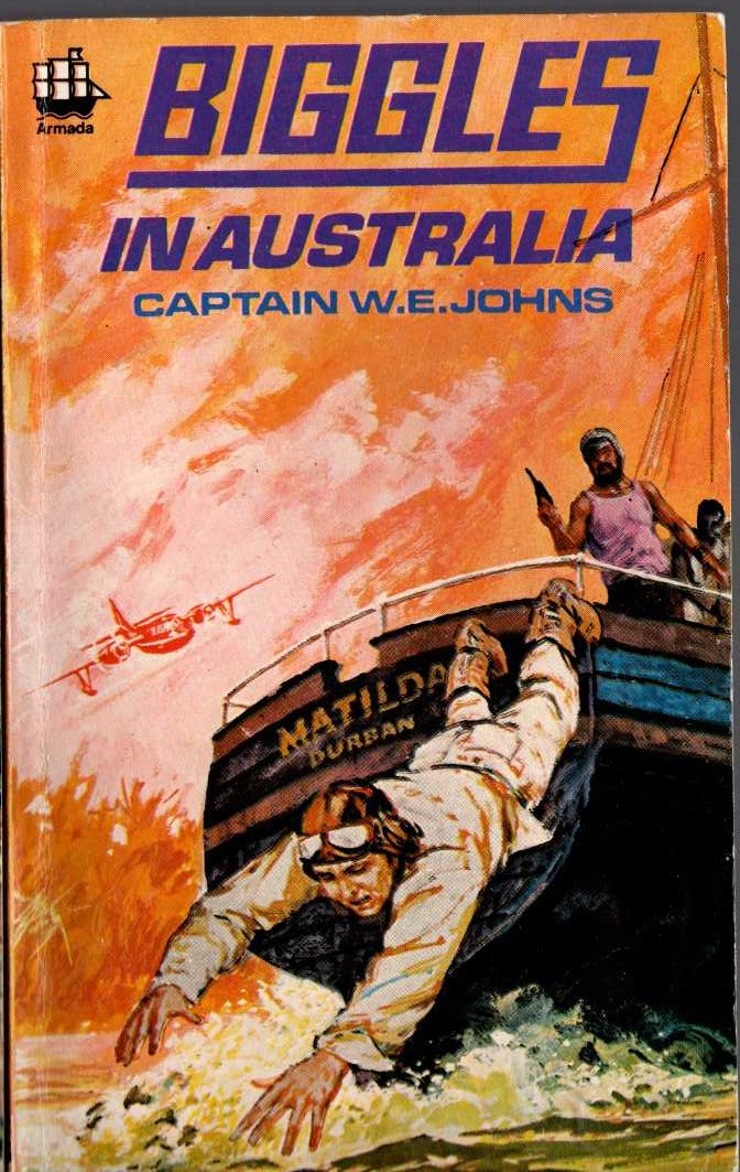 Captain W.E. Johns  BIGGLES IN AUSTRALIA front book cover image