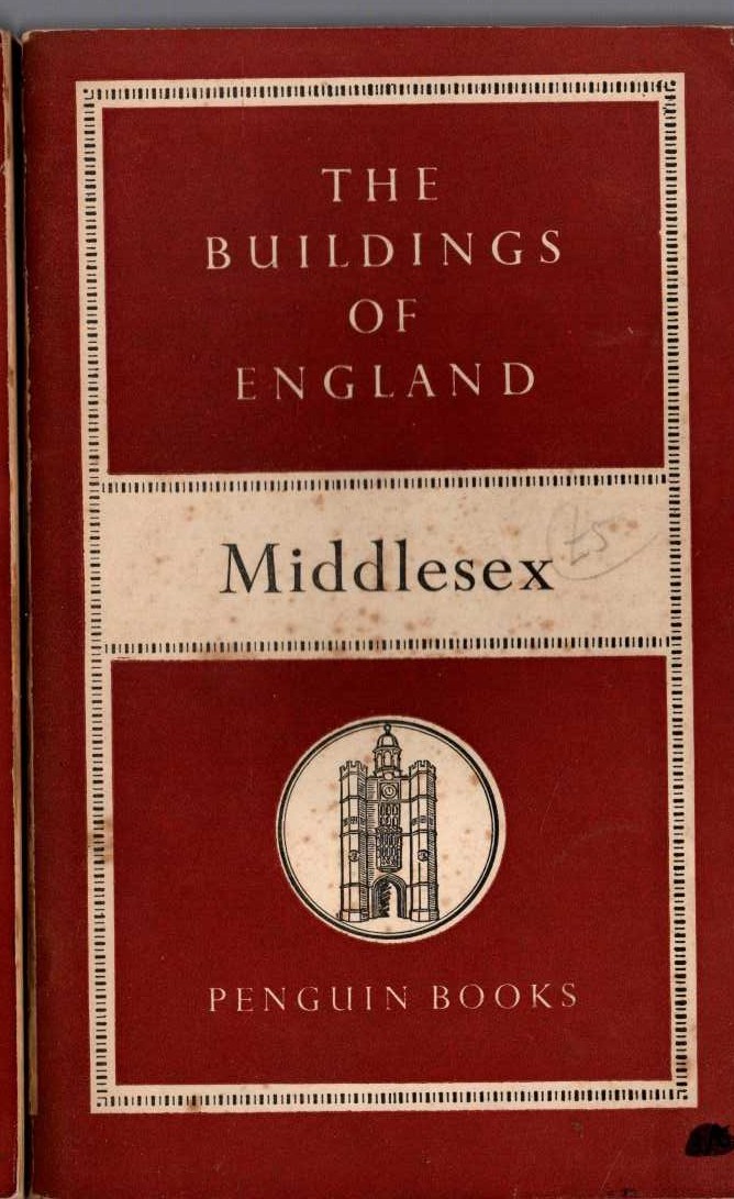 Nikolaus Pevsner  MIDDLESEX (Buildings of England) front book cover image