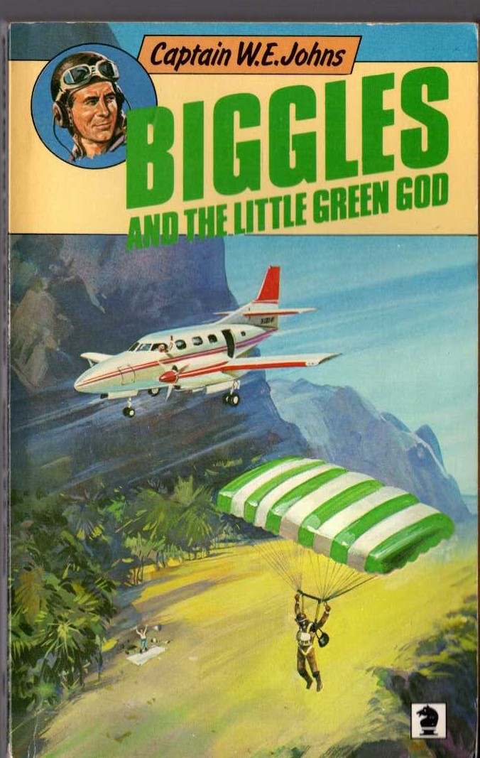 Captain W.E. Johns  BIGGLES AND THE LITTLE GREEN GOD front book cover image