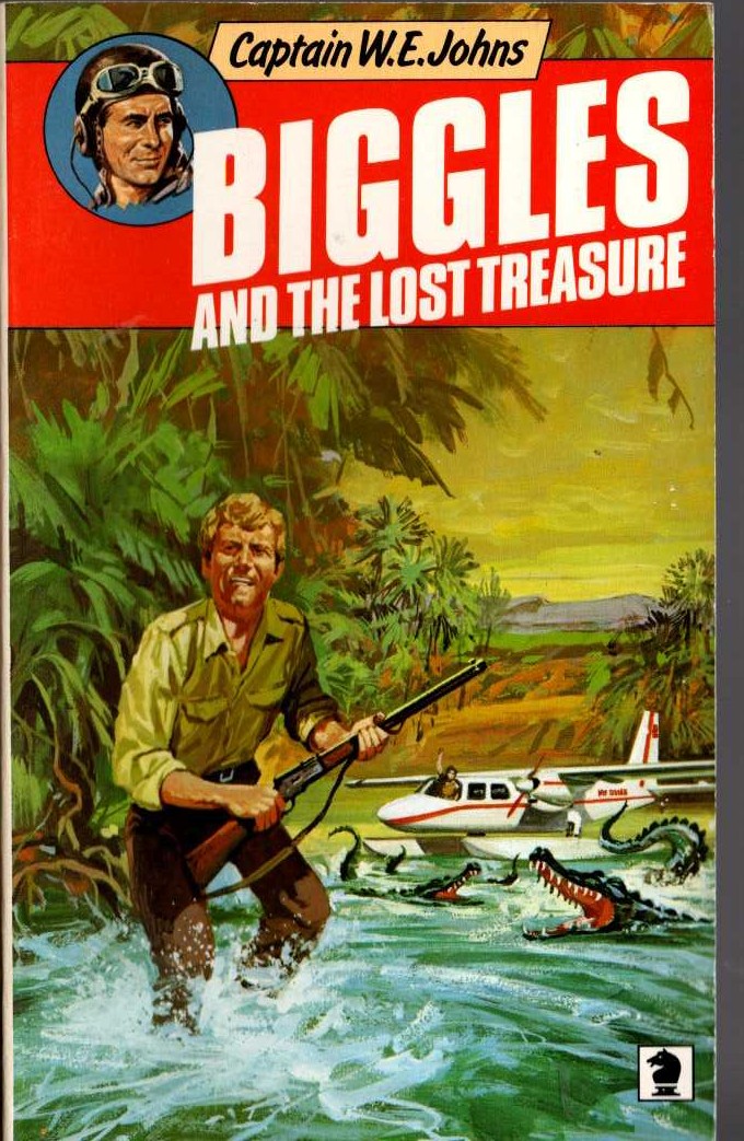 Captain W.E. Johns  BIGGLES AND THE LOST TREASURE front book cover image