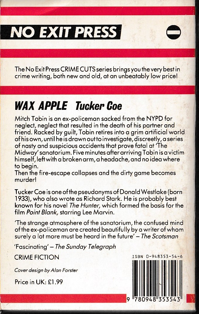 Tucker Coe  WAX APPLE magnified rear book cover image