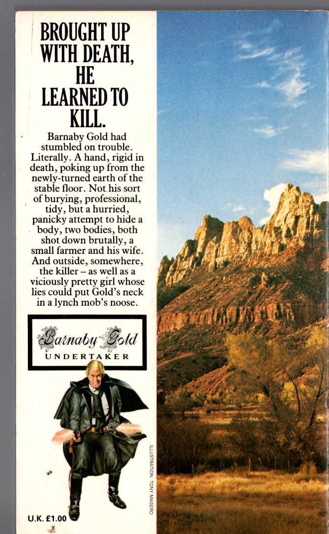 George G. Gilman  THE UNDERTAKER No.2: DESTINED TO DIE magnified rear book cover image