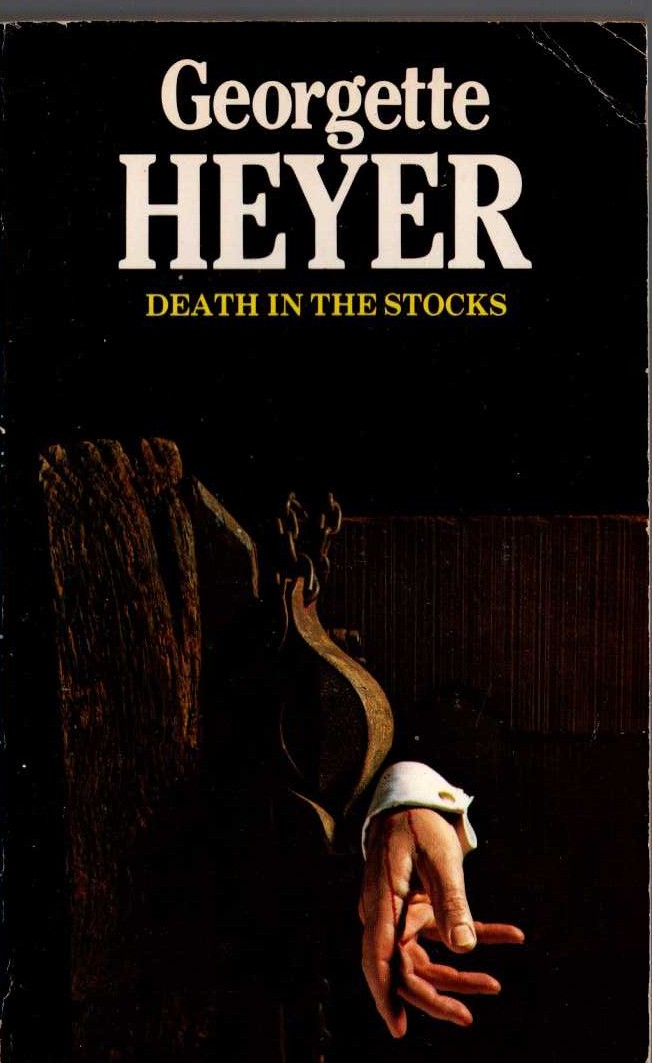 Georgette Heyer  DEATH IN THE STOCKS front book cover image