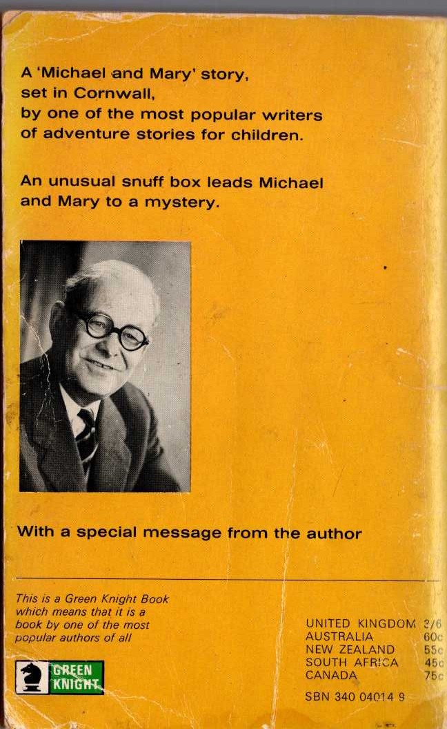 Malcolm Saville  THE FLYING FISH ADVENTURE magnified rear book cover image