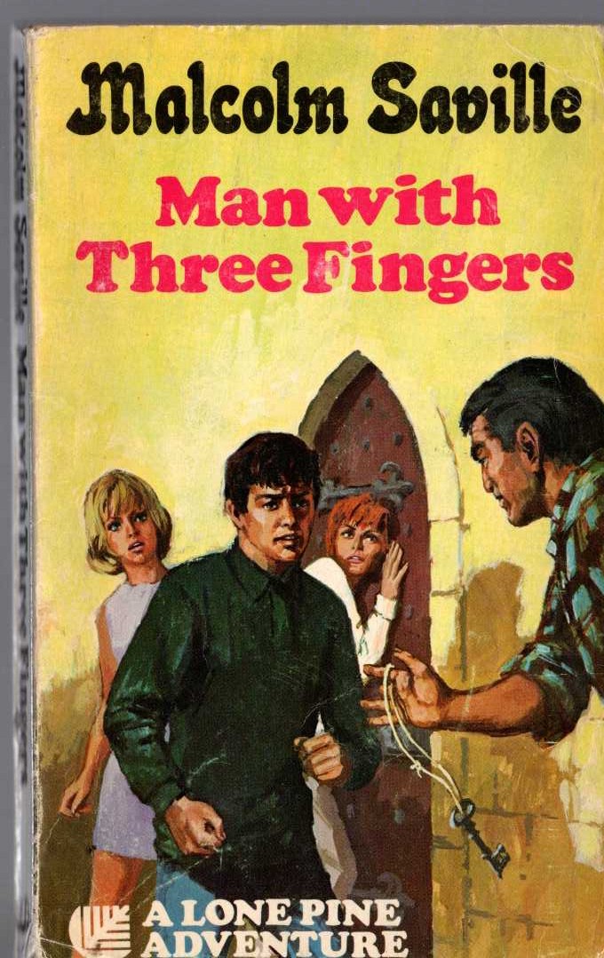 Malcolm Saville  MAN WITH THREE FINGERS front book cover image