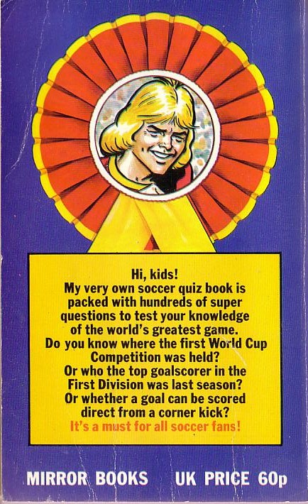 Barry T. Tomlinson (Edits) ROY OF THE ROVERS FOOTBALL QUIZ BOOK magnified rear book cover image