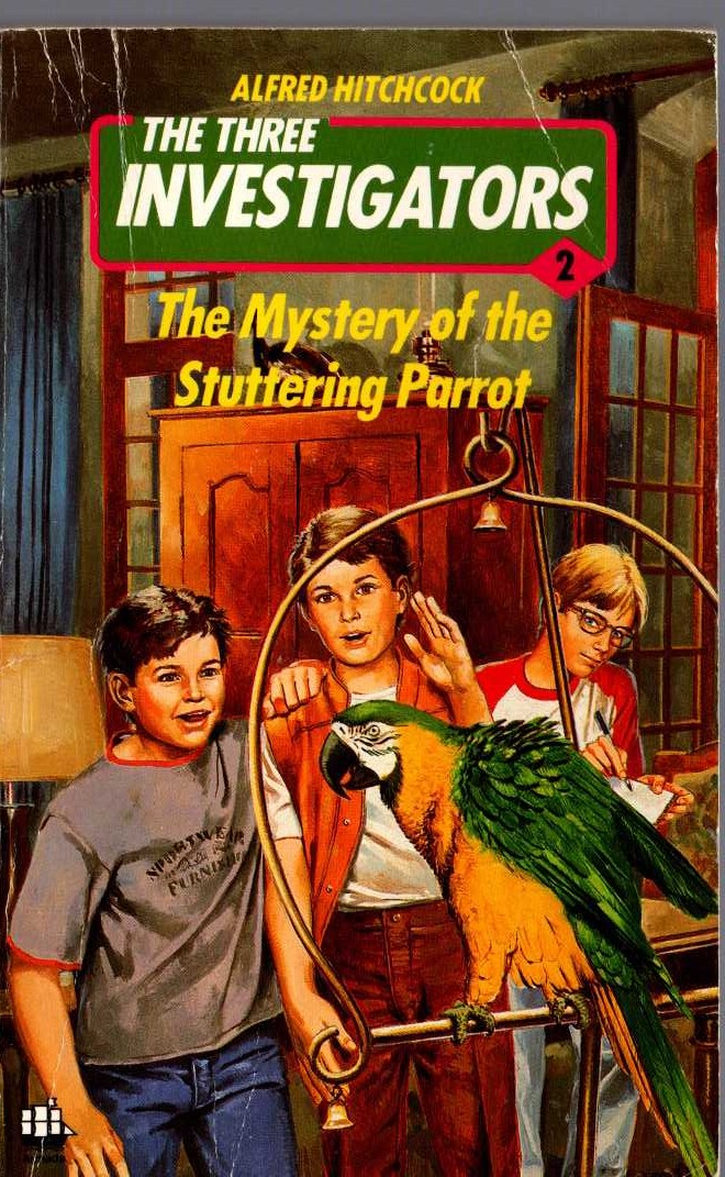 Alfred Hitchcock (introduces_The_Three_Investigators) THE MYSTERY OF THE STUTTERING PARROT front book cover image