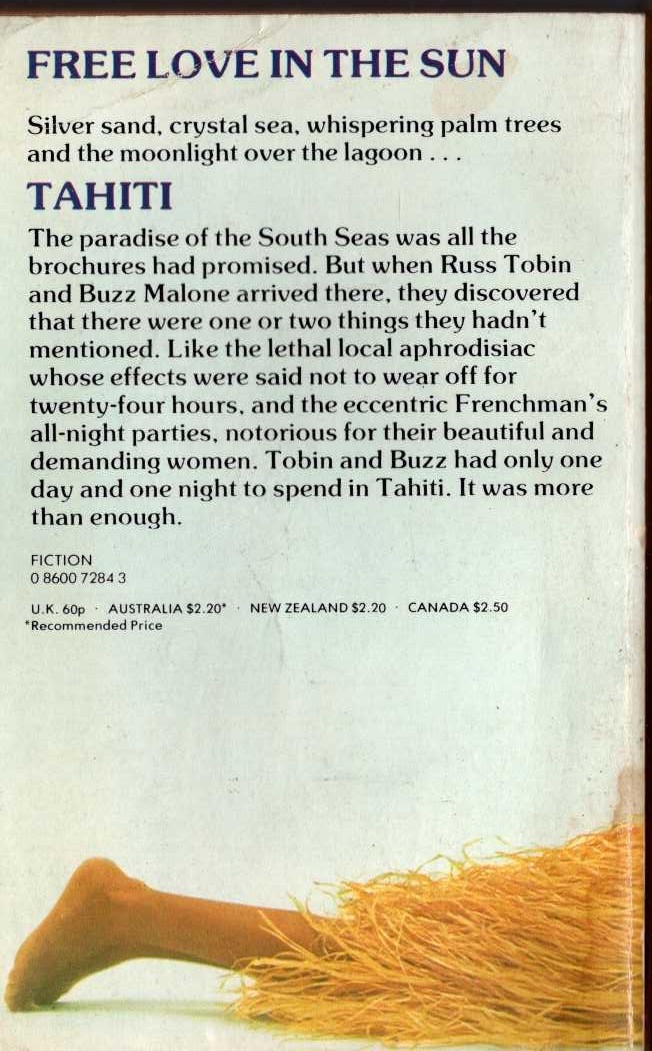 Stanley Morgan  TOBIN IN TAHITI magnified rear book cover image