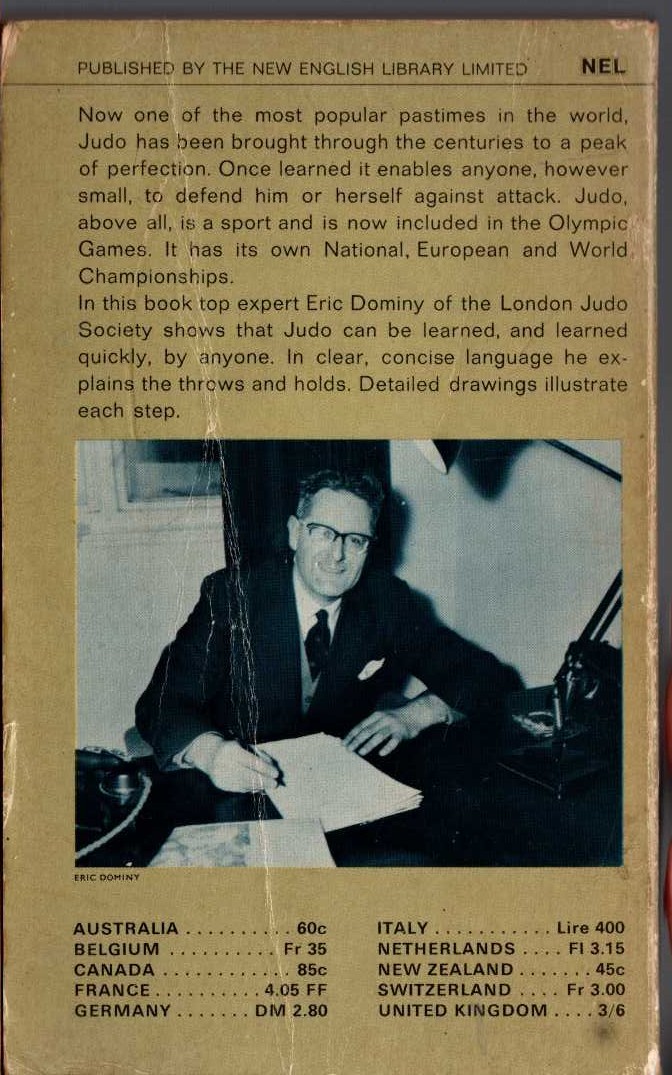 Eric Dominy  JUDO magnified rear book cover image