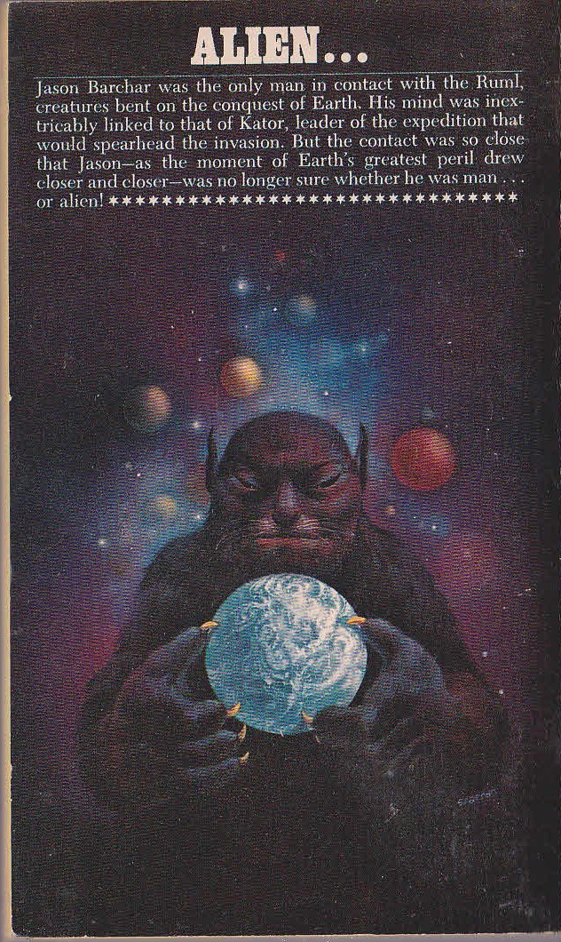 Gordon R. Dickson  THE ALIEN WAY magnified rear book cover image