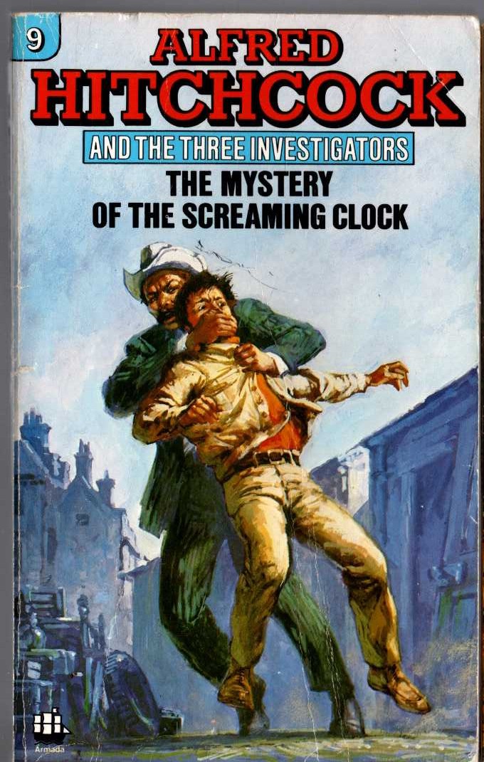 Alfred Hitchcock (introduces_The_Three_Investigators) THE MYSTERY OF THE SCREAMING CLOCK front book cover image
