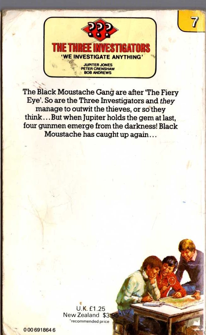 Agatha Christie THE LABOURS OF HERCULES<BR>
 . .Fontana rpt.1988 magnified rear cover image